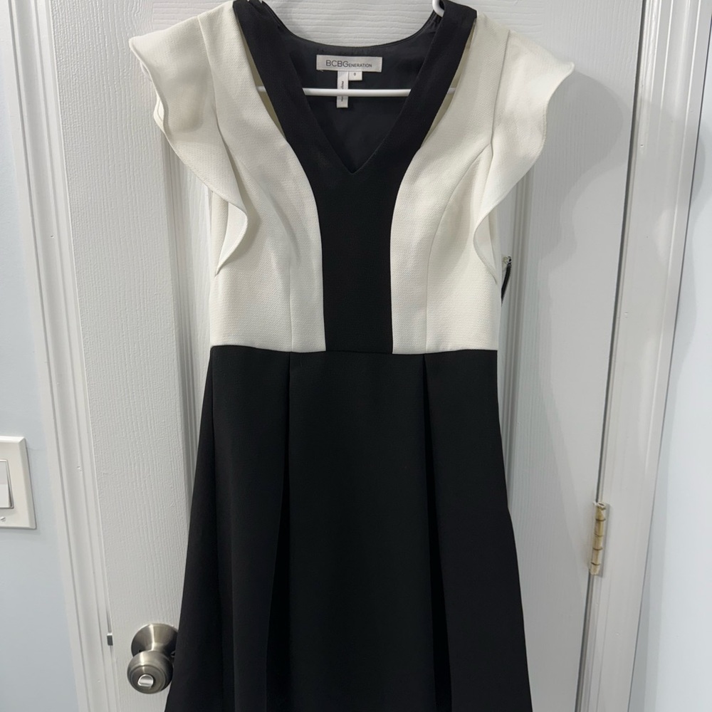 BCBGeneration Black and White Mini Dress